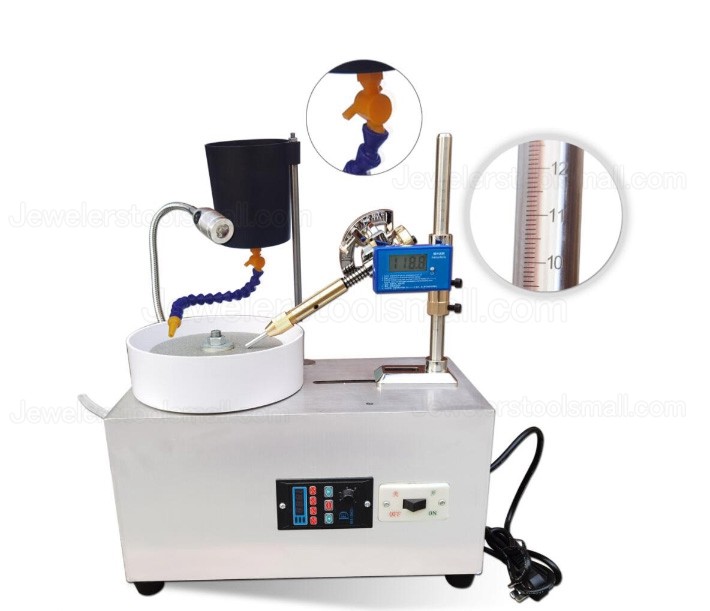 Gem Faceting Machine Gemstone Lapidary Jade Grinding Jewellers Polishing Machine Digital Display